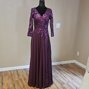 Elegant Purple Evening Gown